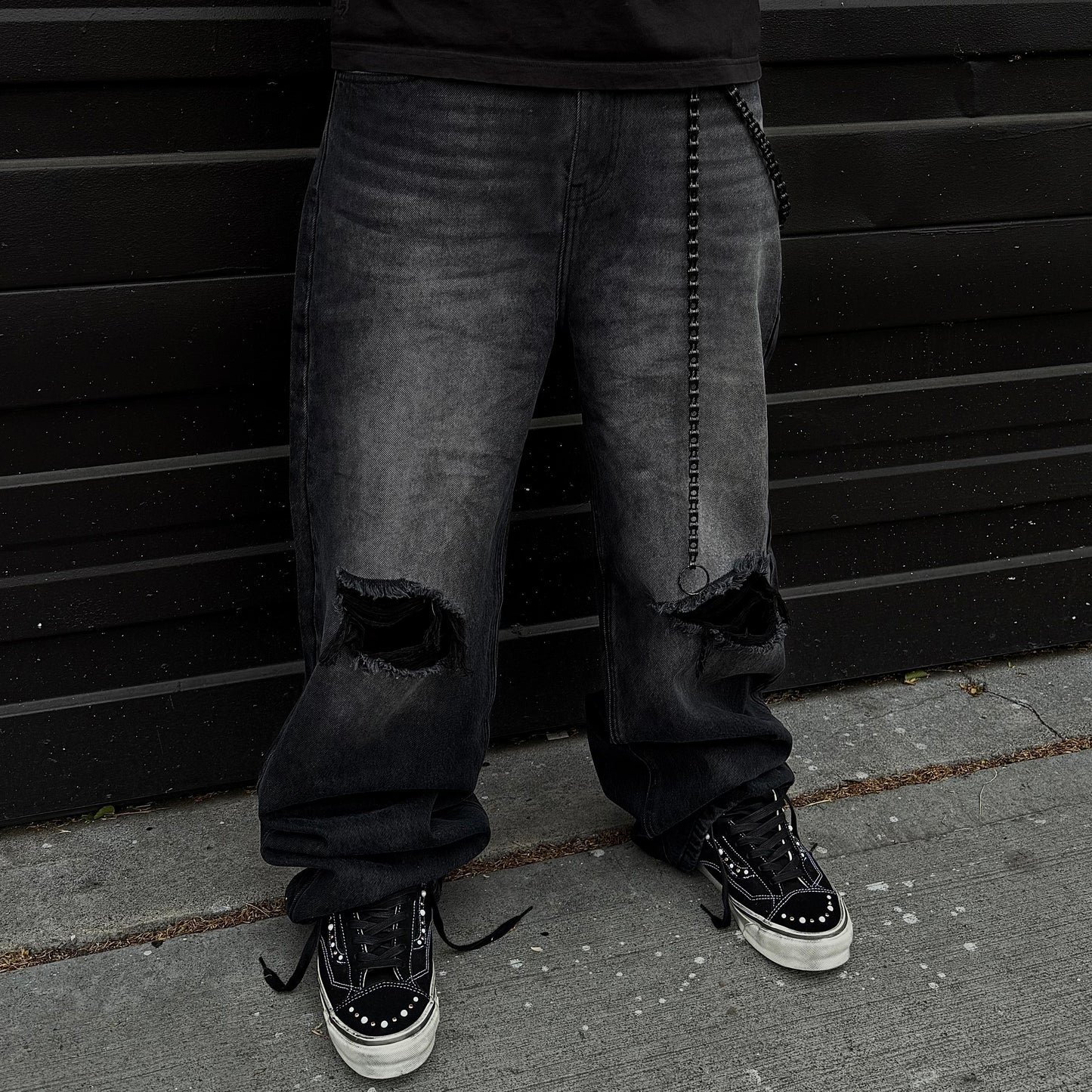 Black Wide Leg Denim