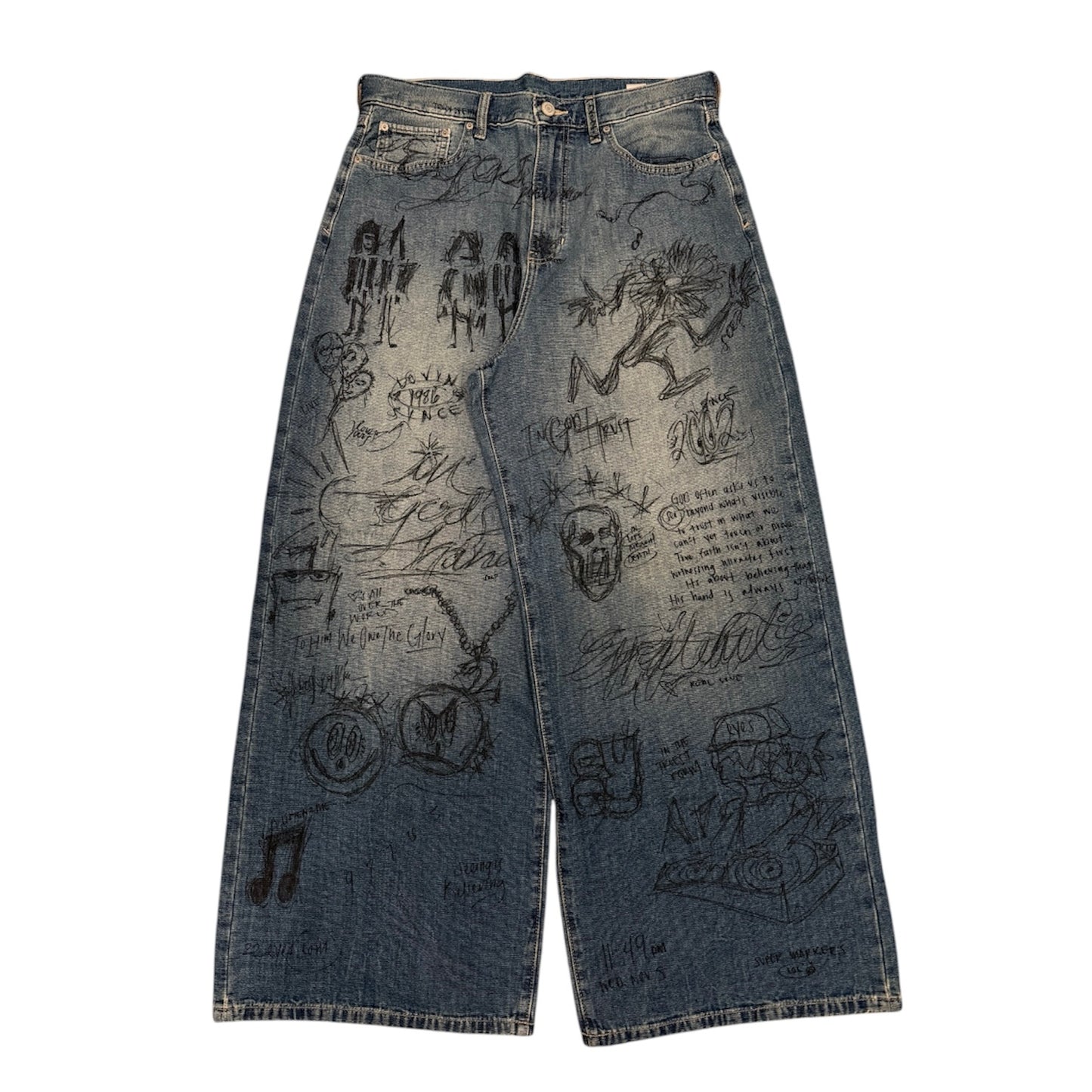Baggy Scribble Denim