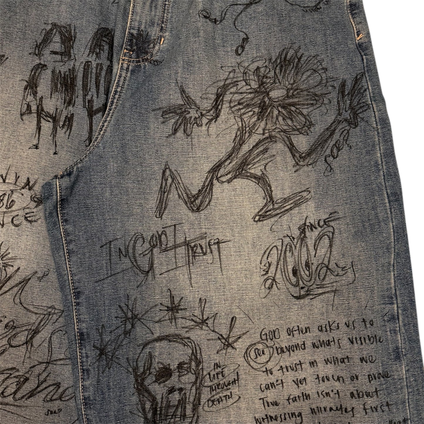 Baggy Scribble Denim
