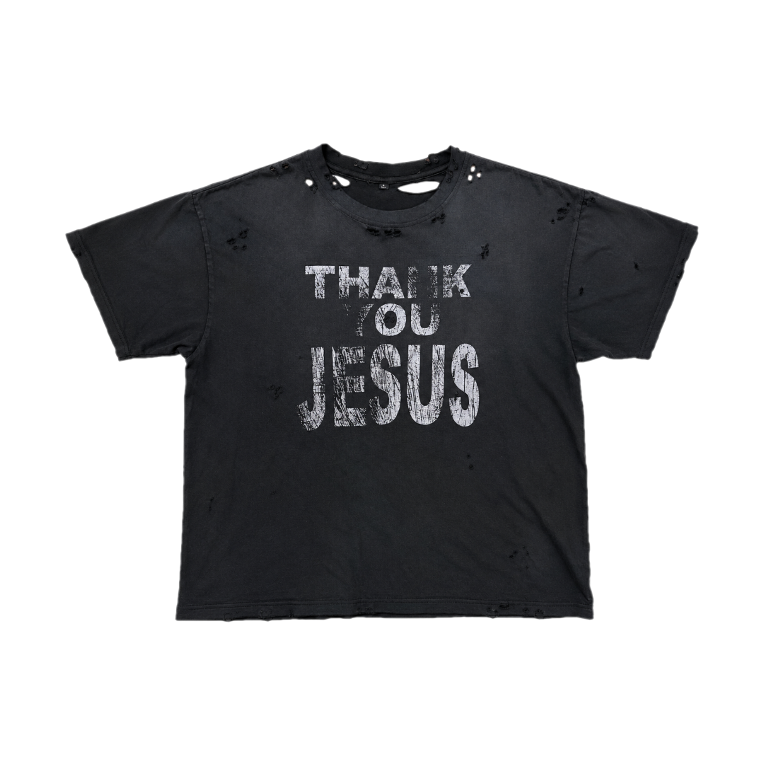Black Thank You Jesus Tee