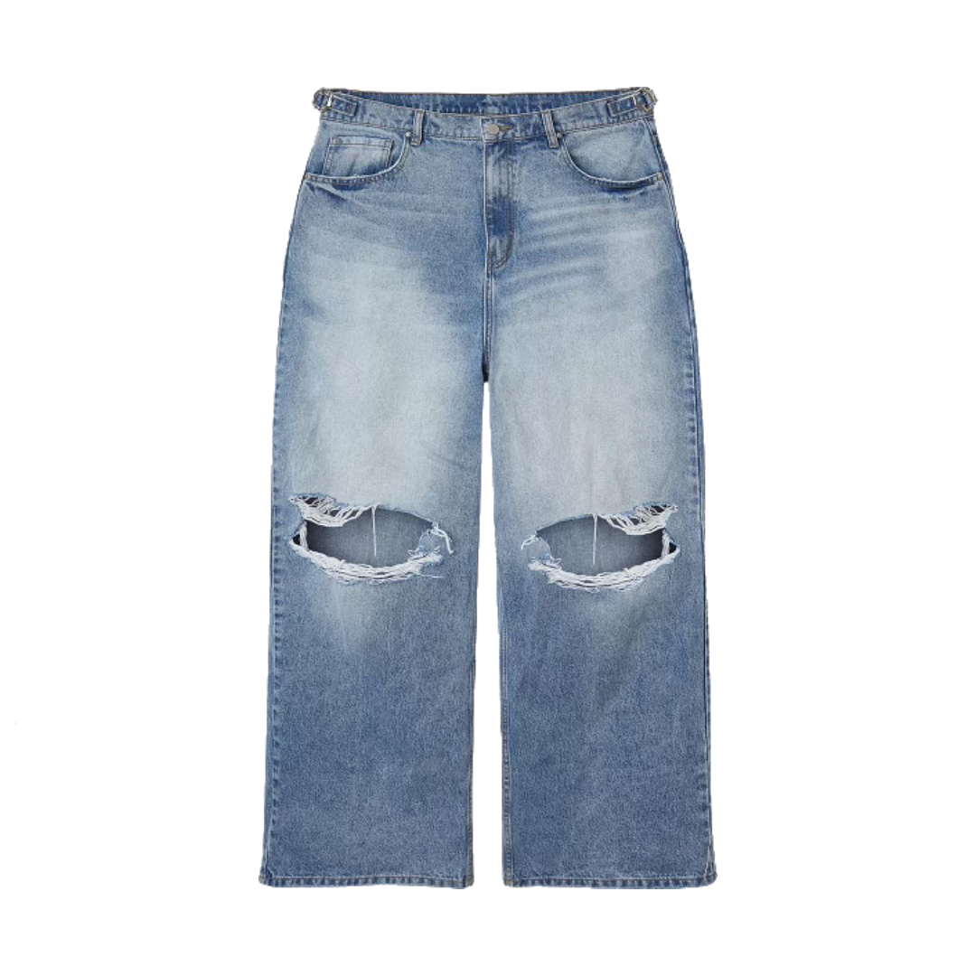 Blue Wide Leg Jeans